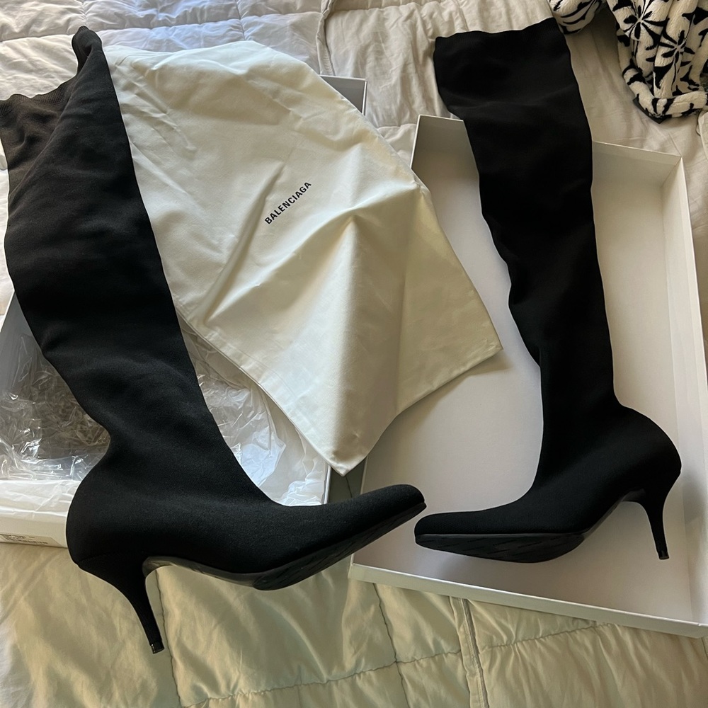 Womens balenciaga thigh high boots size 38